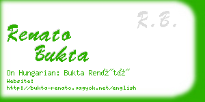 renato bukta business card
